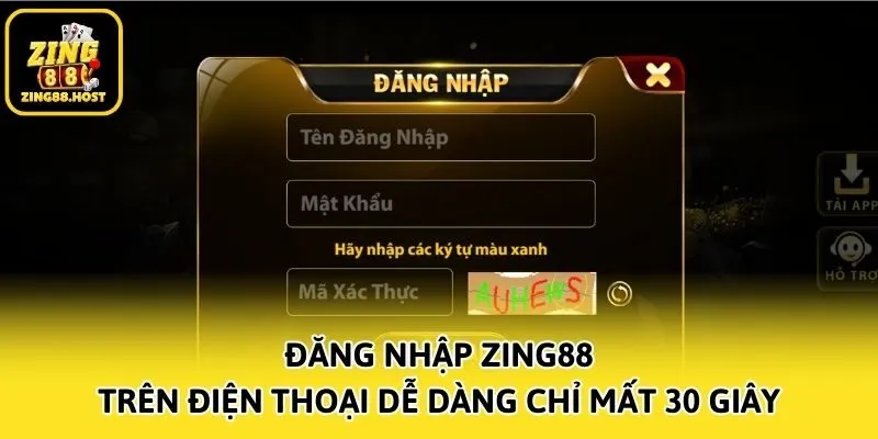 Đăng nhập Zing88 trên điện thoại dễ dàng chỉ mất 30 giây